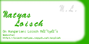 matyas loisch business card